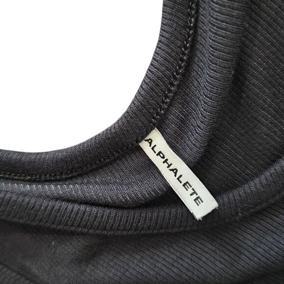 Alphalete Womens Ribbed Stretch Scoop Neck Tank Top, Basic, Size M - Picture 5 of 9